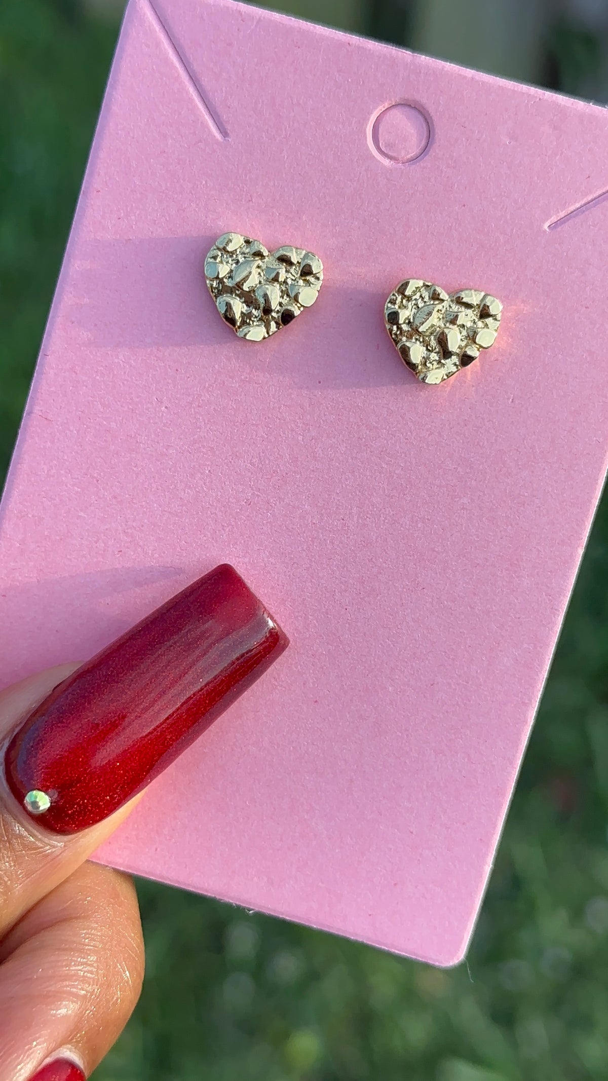 Heart Nugget Earrings